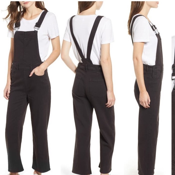 PAIGE Nellie Black Denim Overalls NWOT - Picture 4 of 14